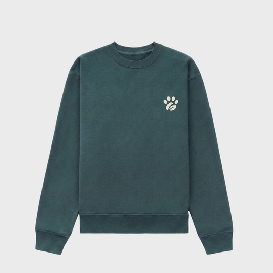 Golden Retriever Society Crewneck Blue Spruce/Creme