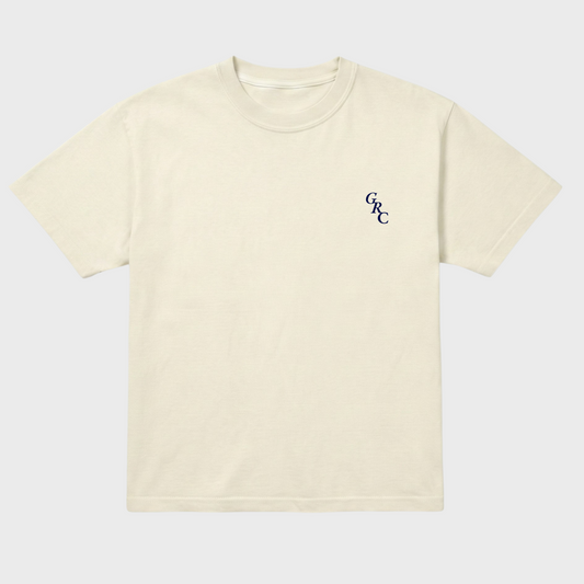 Golden Retriever Club Embroidered Tee Ivory/Navy
