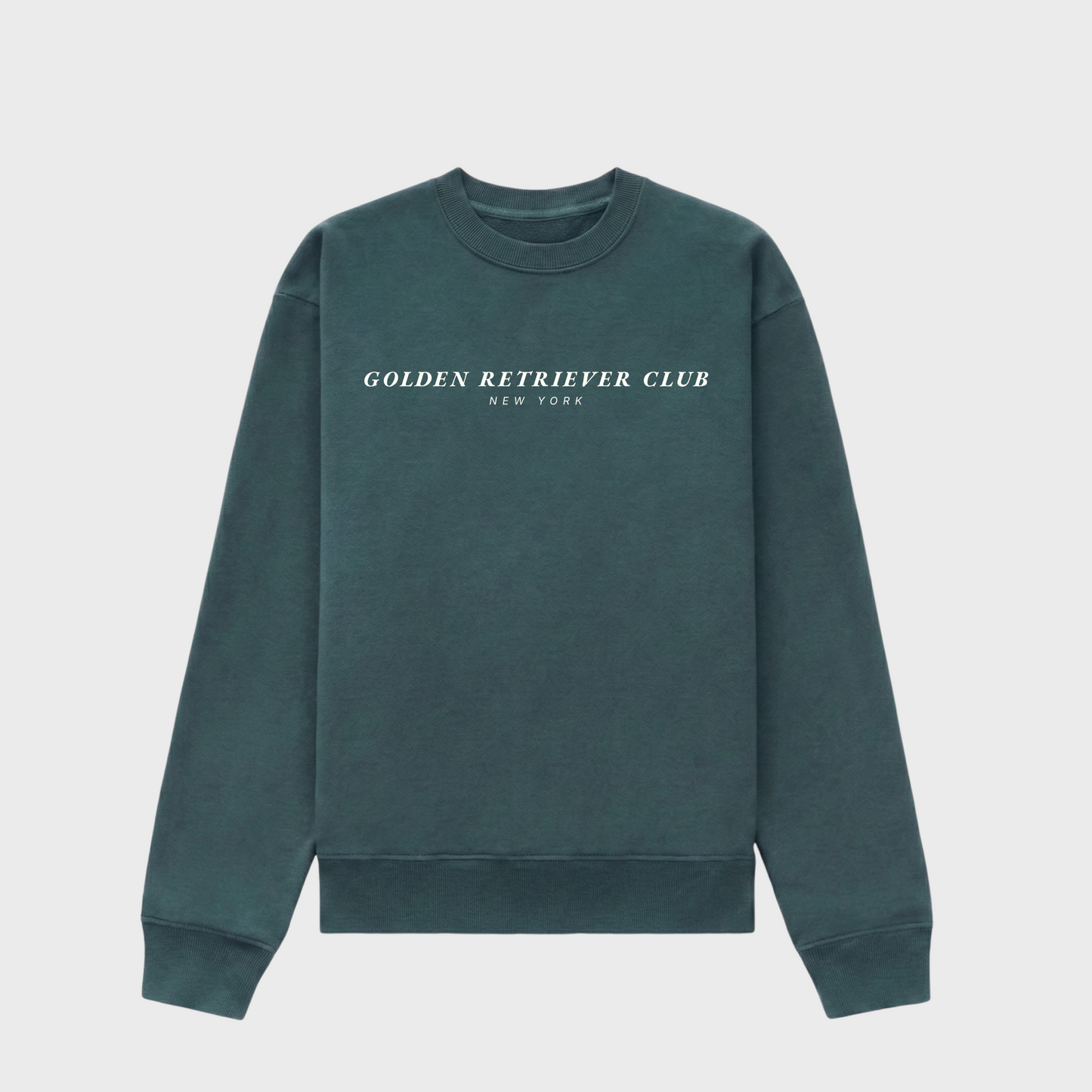 Golden Retriever Club Crewneck Blue Spruce/Creme