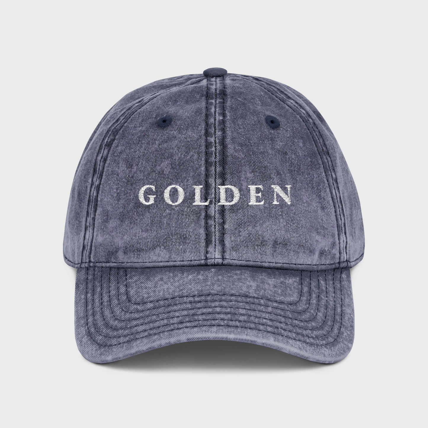 Golden Retriever Society Embroidered Cap Faded Navy