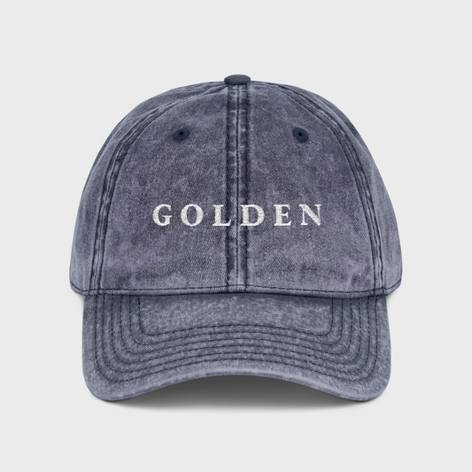 Golden Retriever Society Embroidered Cap Faded Navy
