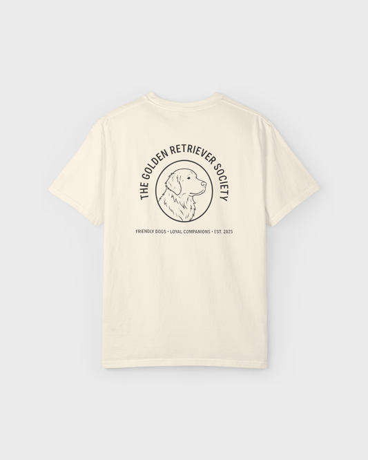 Golden Retriever Society Tee Ivory/Charcoal