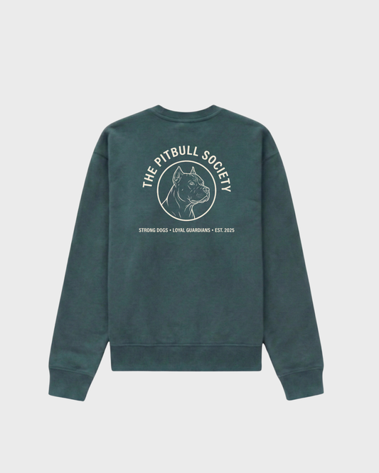 Pitbull Society Crewneck Blue Spruce