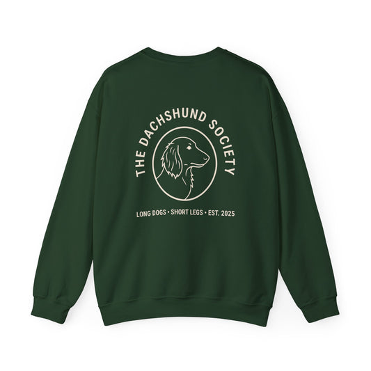 Dachshund Society Crewneck Forest/Creme