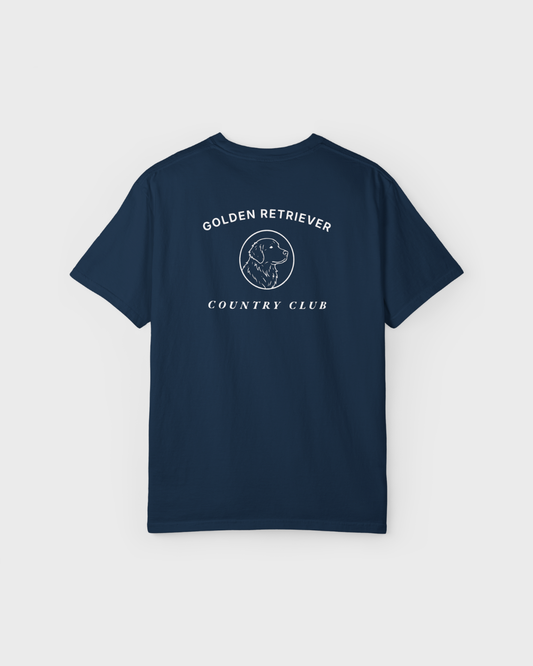 Golden Retriever Country Club Navy/White
