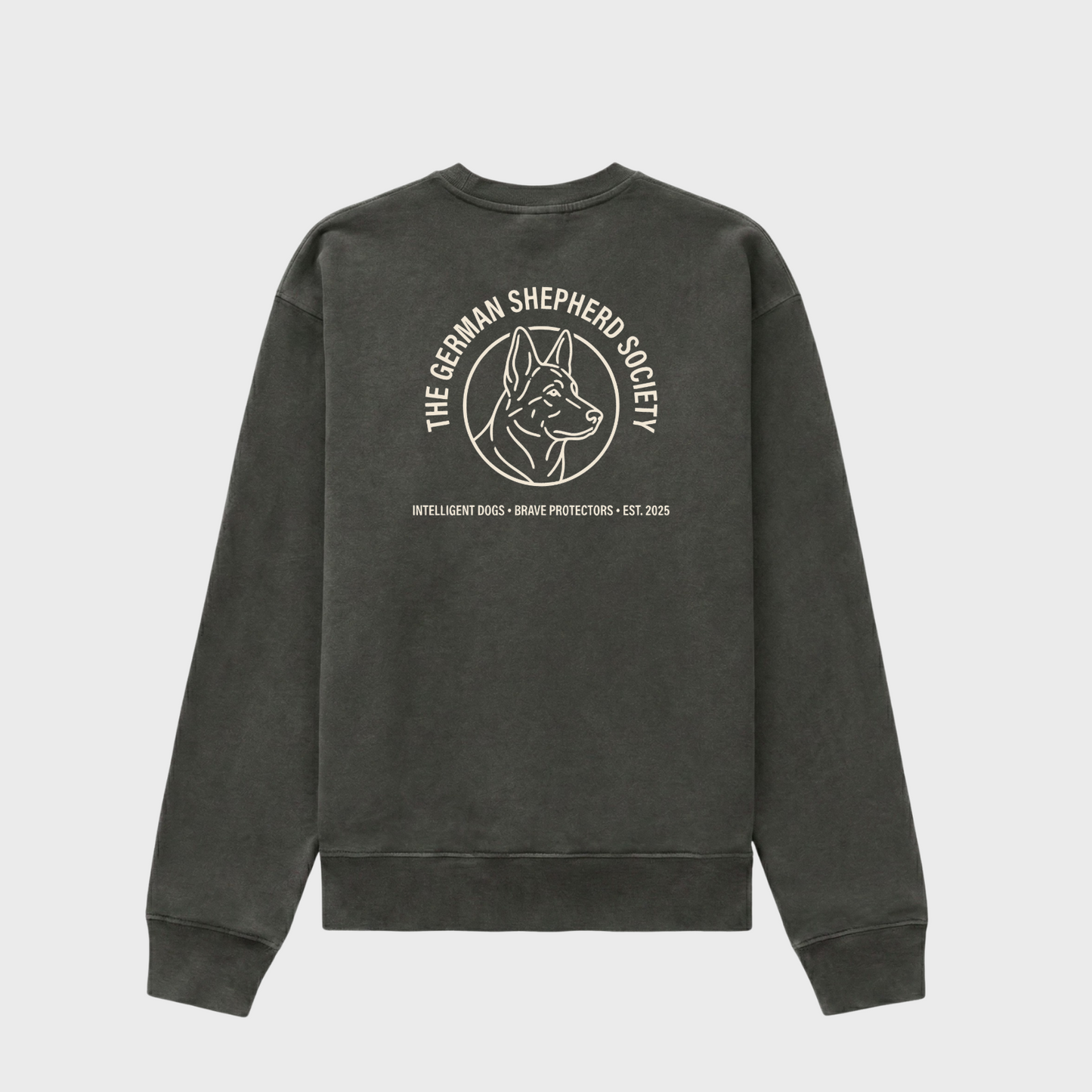 German Shepherd Society Crewneck Pepper/Creme