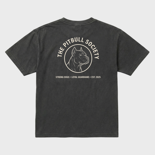 Pitbull Society Tee Pepper/Creme