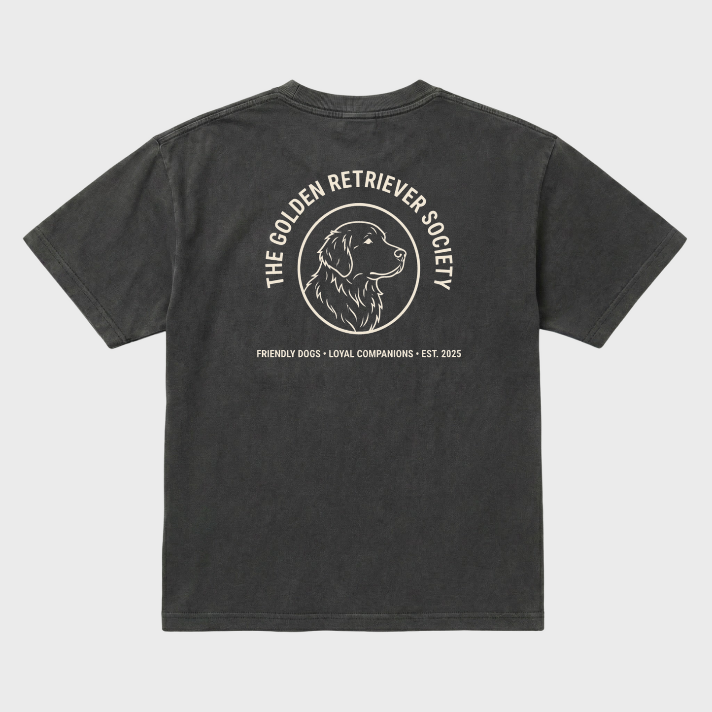 Golden Retriever Society Tee Pepper/Creme