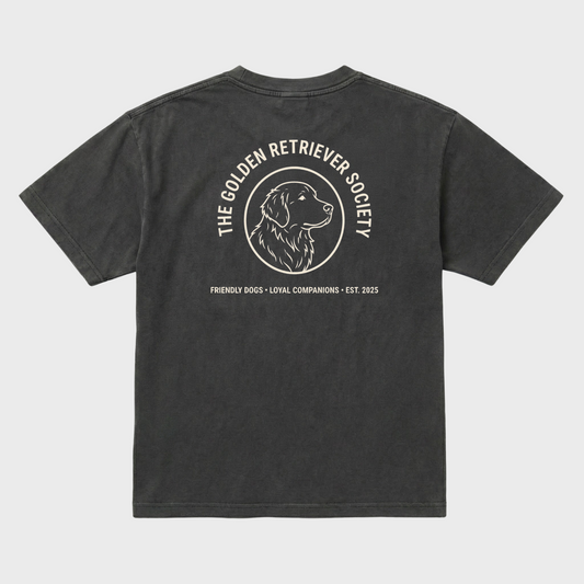 Golden Retriever Society Tee Pepper/Creme