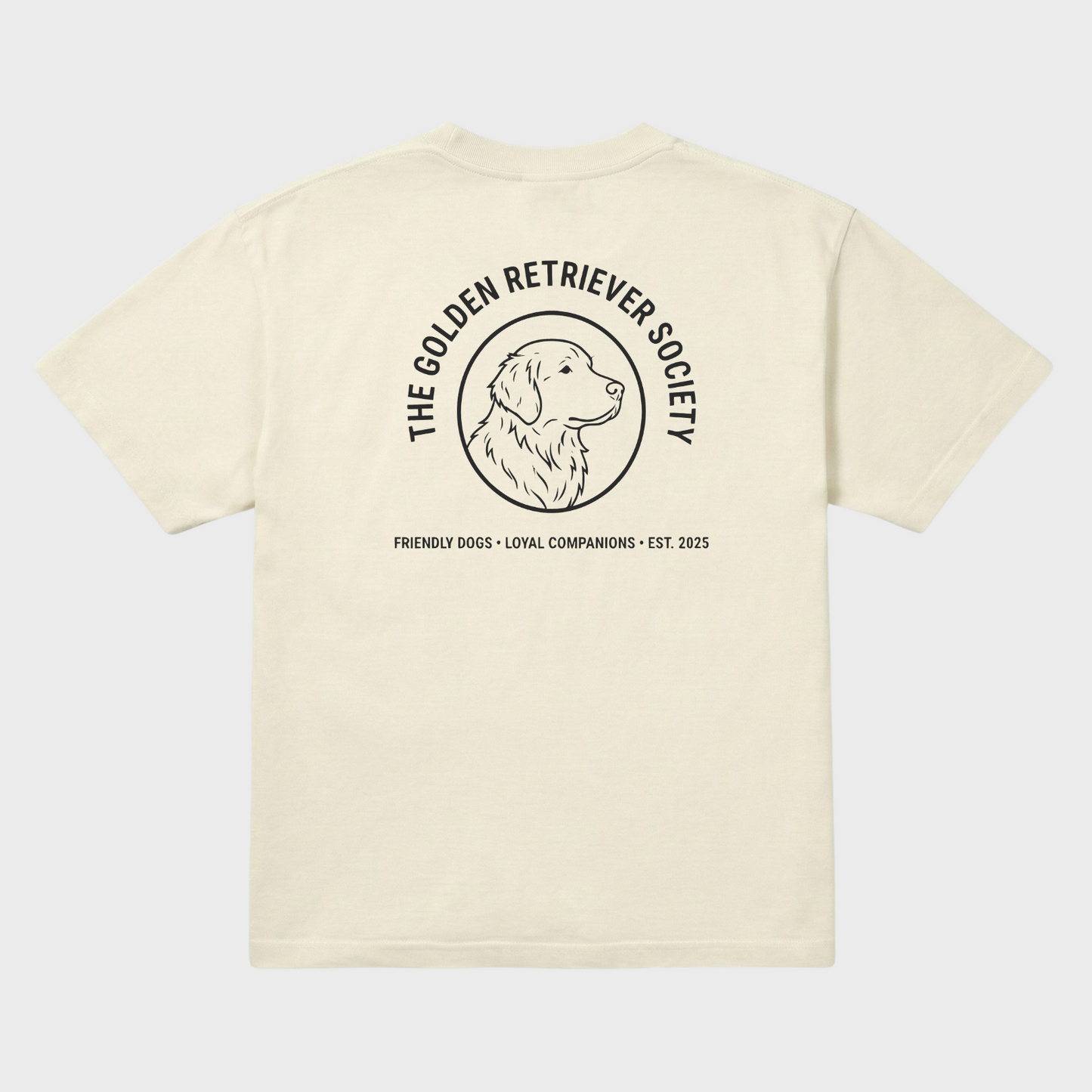 Golden Retriever Society Tee Ivory/Charcoal