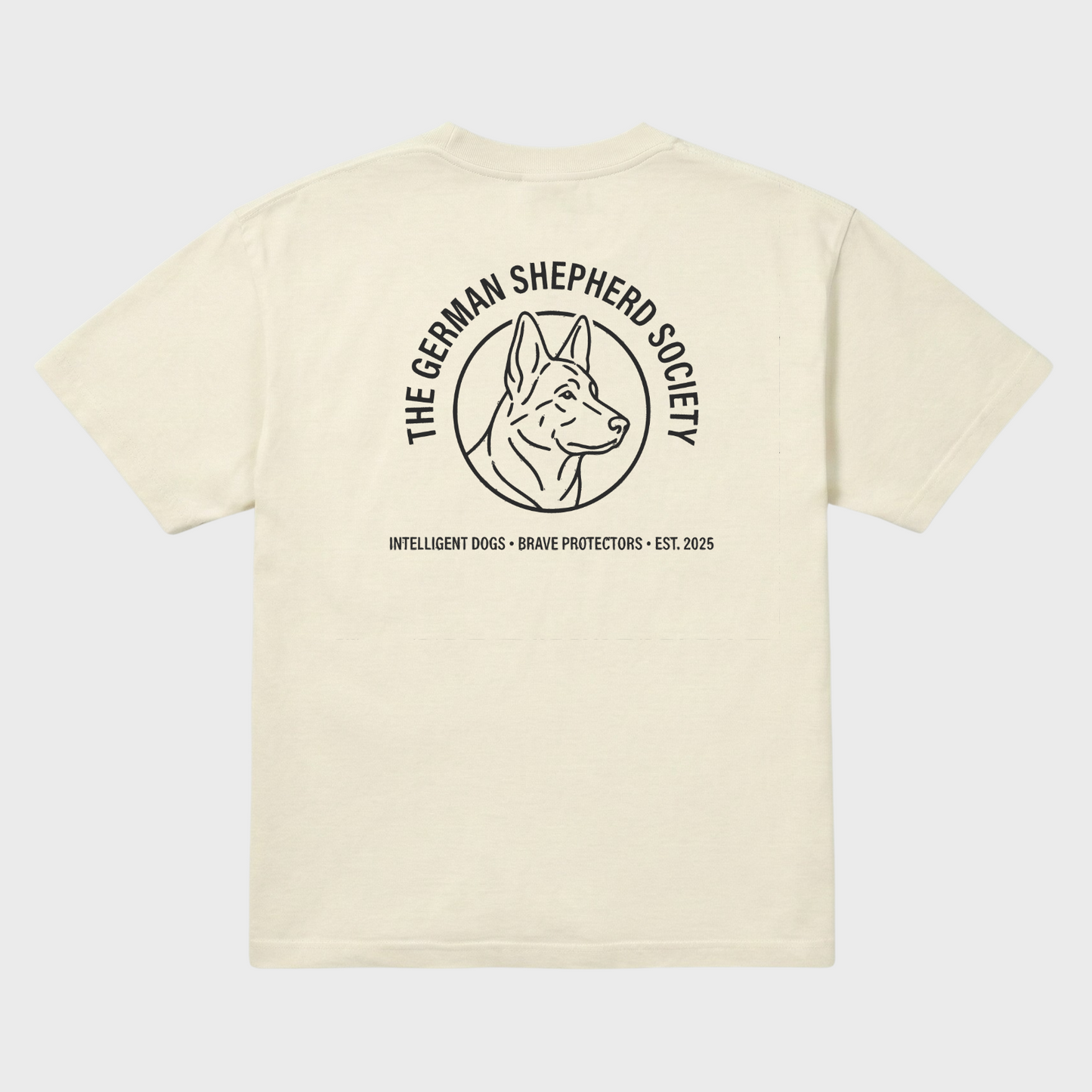 German Shepherd Society Tee Ivory/Charcoal