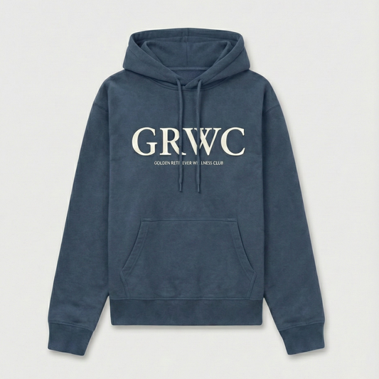 Golden Retriever Wellness Club Hoodie Navy/White