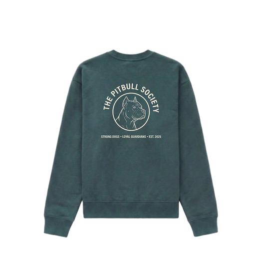Pitbull Society Crewneck Blue Spruce