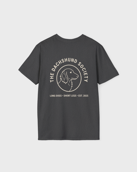 Dachshund Society Tee Vintage Ash/Creme