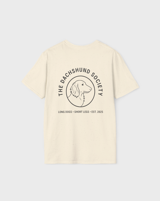 Dachshund Society Tee Natural/Charcoal