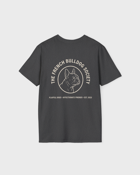 Frenchie Society Tee Vintage Ash/Creme