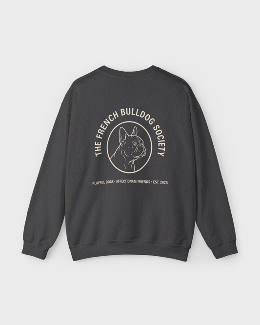 Frenchie Society Crewneck Vintage Ash/Creme